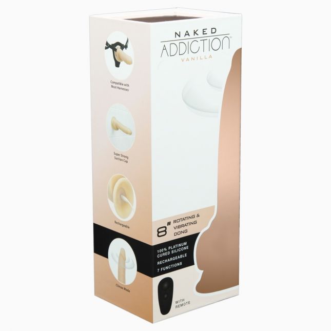 Naked Addiction 8 Rotating&Vibrating Dong V