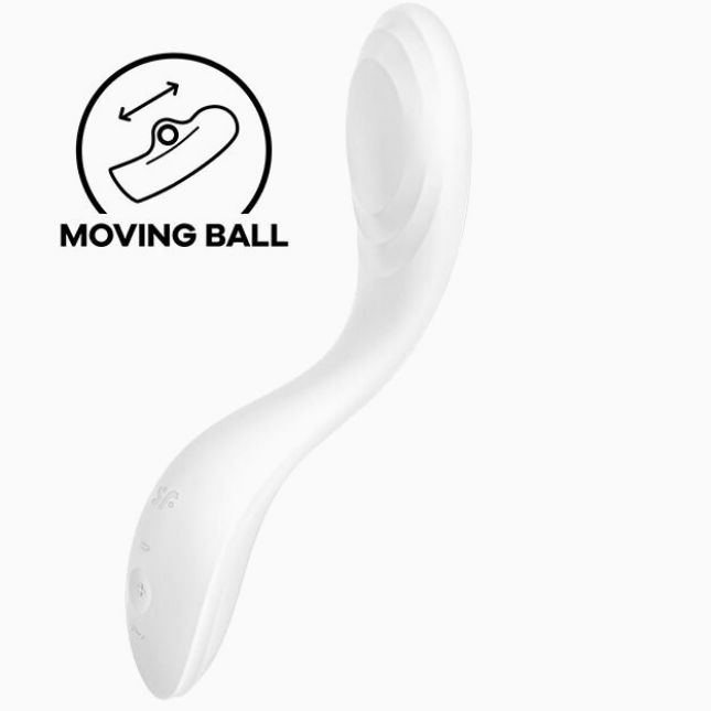 Вібратор із перлинною стимуляцією точки G Satisfyer Rrrolling Pleasure White
