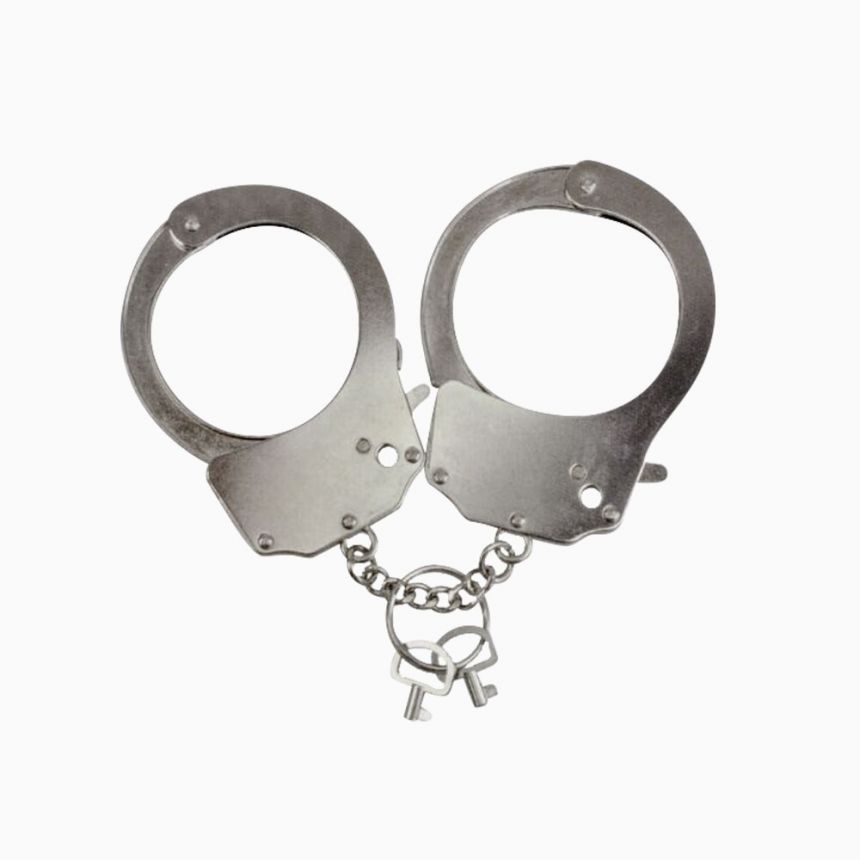 Наручники металлические Adrien Lastic Handcuffs Metallic (полицейские) (мятая упаковка) Наручники металлические Adrien Lastic Handcuffs Metallic (полицейские) (мятая упаковка)