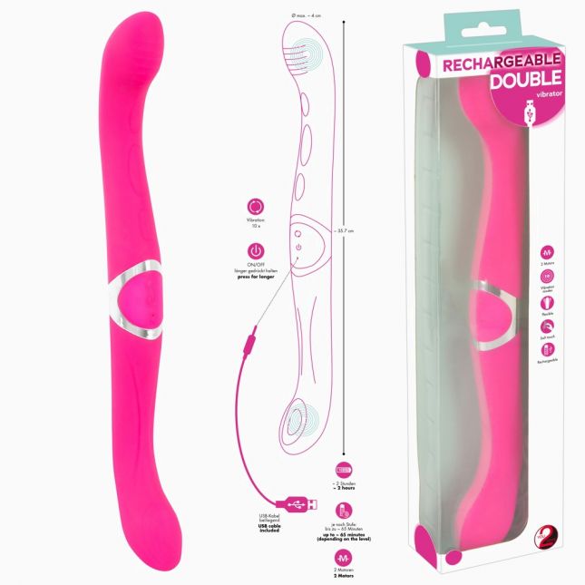 Двосторонній вібратор - Rechargeable Double Vibrator