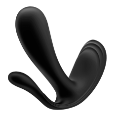 Satisfyer Top Secret + Вибратор с двумя моторами для точки G и анальной стимуляции, 11х3 см., (черный)
