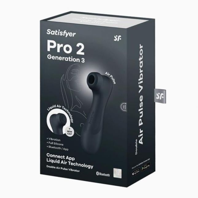 Кліторальний стимулятор - Satisfyer Pro 2 Generation 3 With Liquid Air Black Bluetooth/(App)