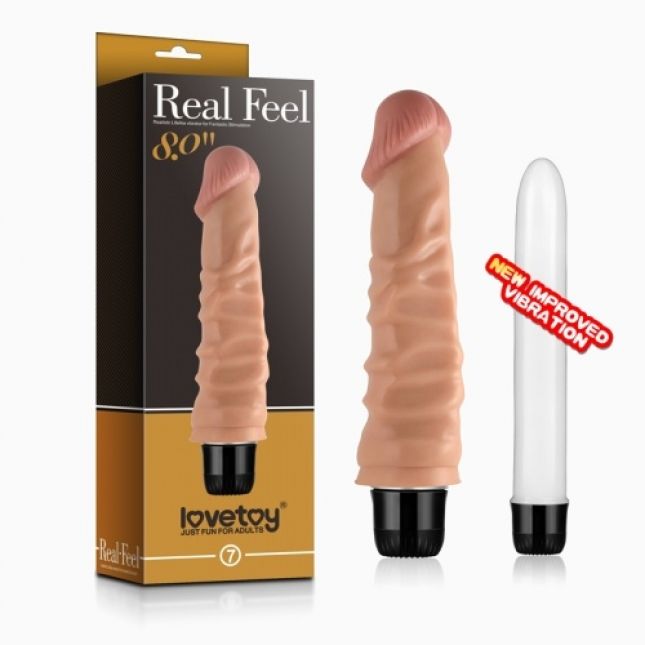 Реалістичний вібратор - Reel Feel Vibrator Flesh 8,0"