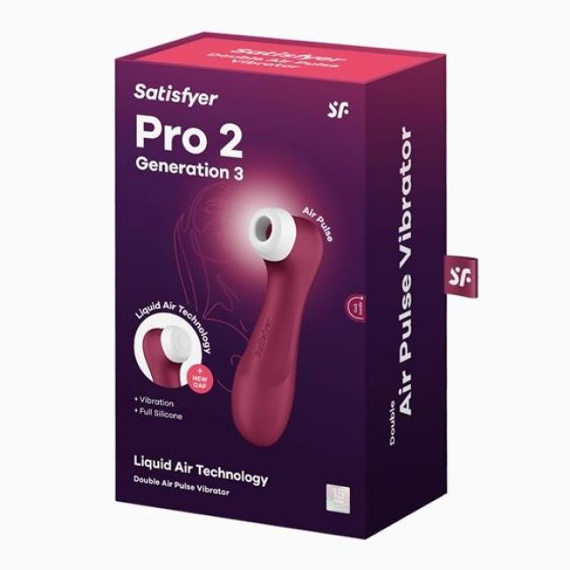 Кліторальний стимулятор - Satisfyer Pro 2 Generation 3 With Liquid Air Wine Red