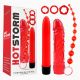 Секс набор - Flirting of Couple Hot Storm Penis Vibrator Red