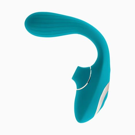 Вібратор S Pleasures Dual Suction - Turquoise