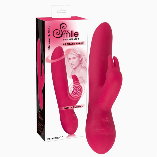 Комп'ютерний вібратор - Rabbit Silicone pink