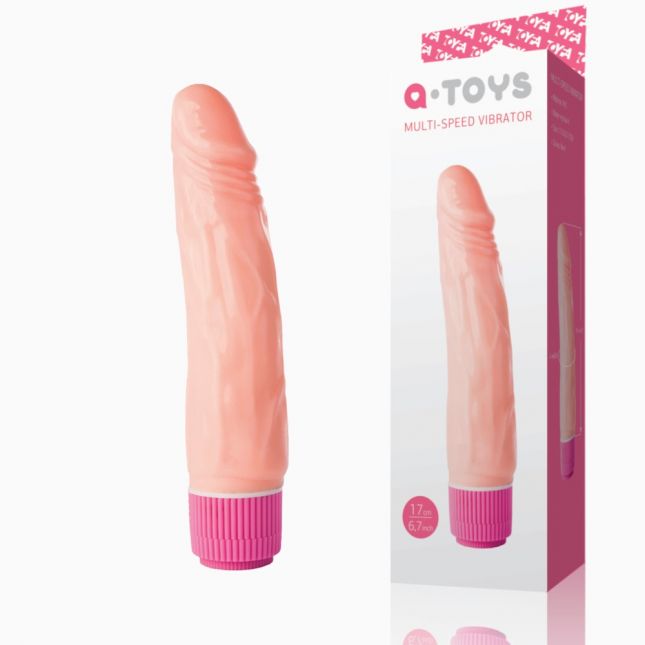 Реалистичный вибратор Toyfa A-Toys мультискоростной, PVC, режимов вибрации, 17 см