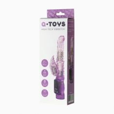 Вібратор з кліторальним стимулятором Toyfa A - Toys High - Tech Fantasy, TPE, фіолетовий, 22 см