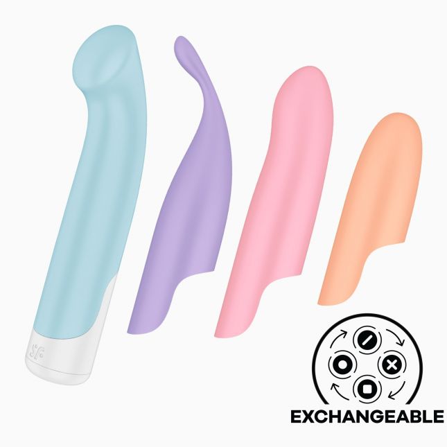 Набір 4-в-1 Satisfyer Playful Four, вібратор та 4 насадки, 12 режимів