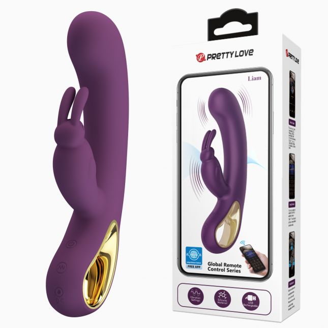 Вібратор - Pretty Love Liam RC Control Vibrator Purple