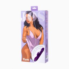 Ротатор с клиторальным стимулятором JOS Yum, силикон, фиолетовый, 21 см