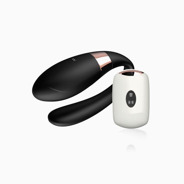 Вібратор для пар - V-Vibe Black, USB, 7 Function, Remote Control