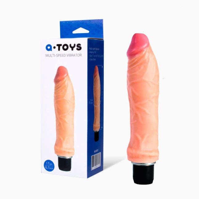 Реалистичный вибратор Toyfa A-Toys, PVC, мультискоростной, 17 см