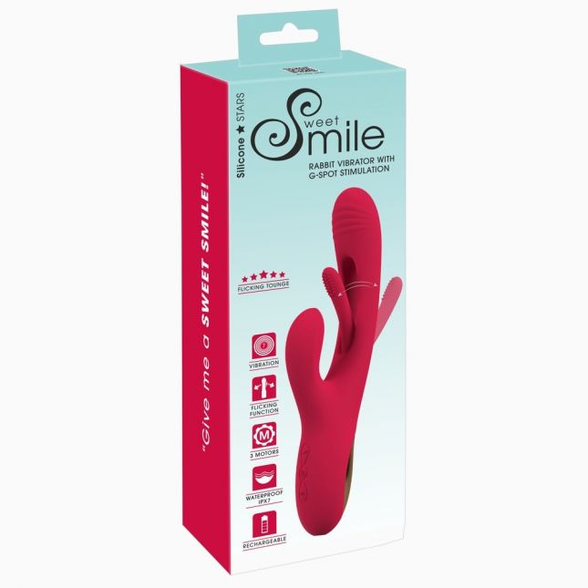 Вібратор - Sweet Smile Rabbit Vibrator With G-Spot Stimulation Вібратор - Sweet Smile Rabbit Vibrator With G-Spot Stimulation