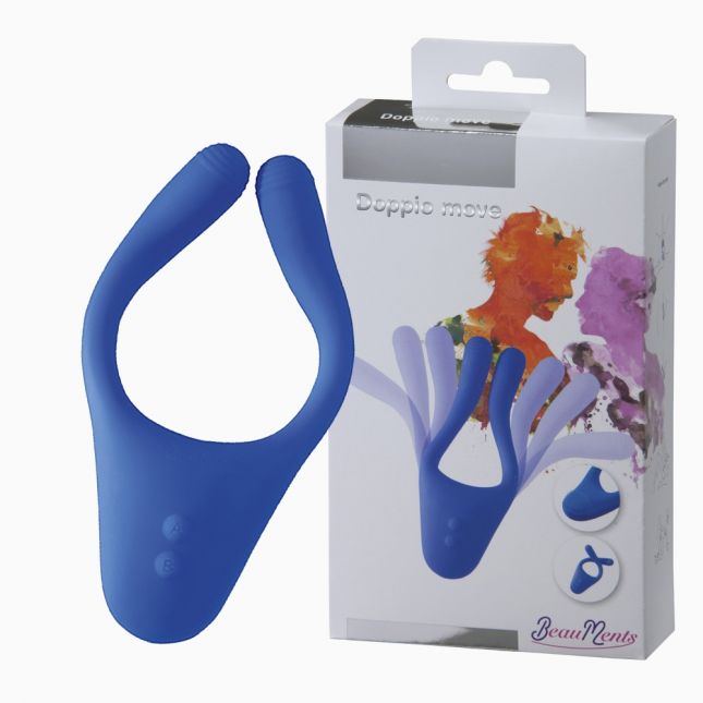 Комп'ютерний вібратор - Beauments Doppio Move Blue Vibrator