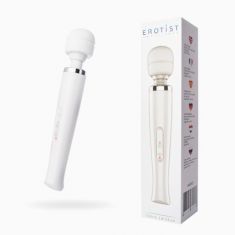 Вібромасажер L'Eroina Super Massager, 8 режимів вібрації, силікон+ABS пластик, білий, 32 см
