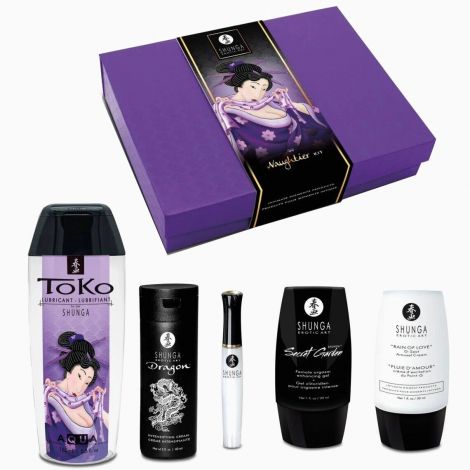 Подарунковий набір Shunga Naughtier Kit, 5 продуктів для інтимної стимуляції