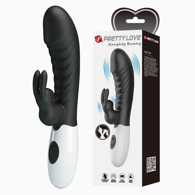 Вібратор - Pretty Love Naughty Bunny Vibrator Black