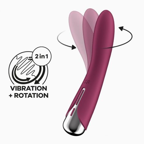 Вибратор точки G с вращением Satisfyer Spinning Vibe 1 Red, 2 мотора