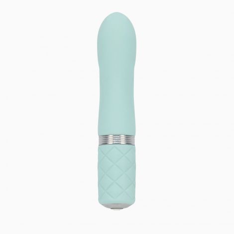 Роскошный вибратор PILLOW TALK - Flirty Teal с кристаллом Swarovski, гибкая головка