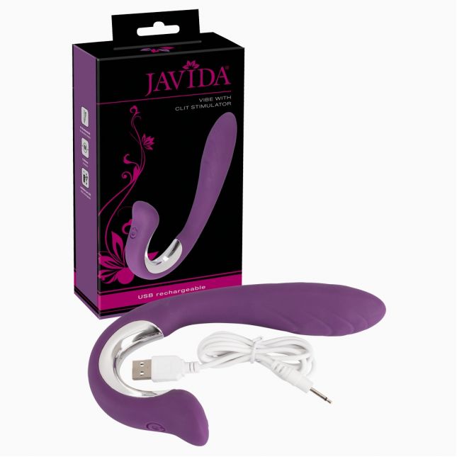 Комп'ютерний вібратор - Javida Vibe with clit stimulat