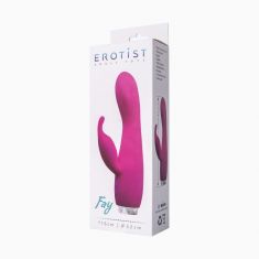 Вибратор с клиторальным стимулятором Erotist Fay, силикон, розовый, 17 см Вибратор с клиторальным стимулятором Erotist Fay, силикон, розовый, 17 см