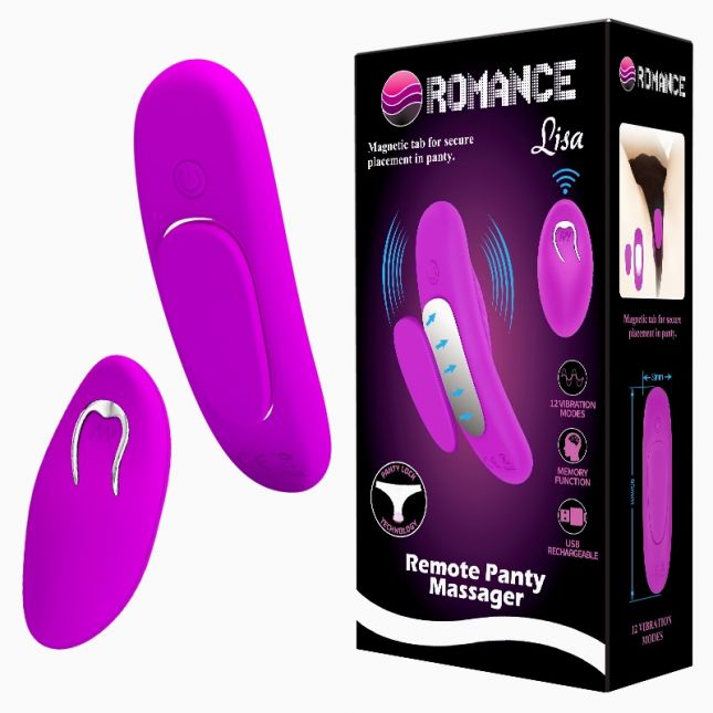 Кліторальний стимулятор - Romance Lisa Remote Panty Massager Purple
