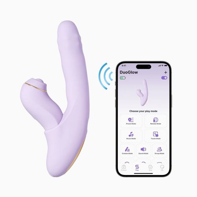 Смарт-вібратор 5в1 Svakom DuoGlow, пульсівний вібратор з намистинами та пульсівний стимулятор Смарт-вібратор 5в1 Svakom DuoGlow, пульсівний вібратор з намистинами та пульсівний стимулятор