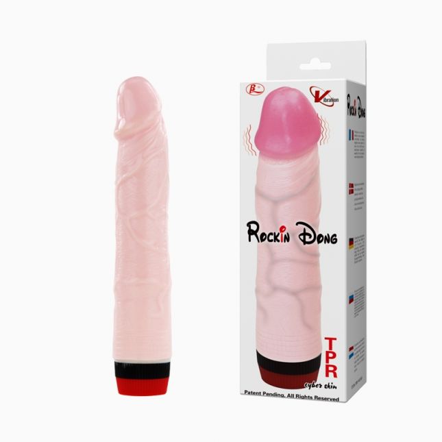 Реалістичний вібратор - Rocking Jelly Vibe, Flesh, 21,5 см