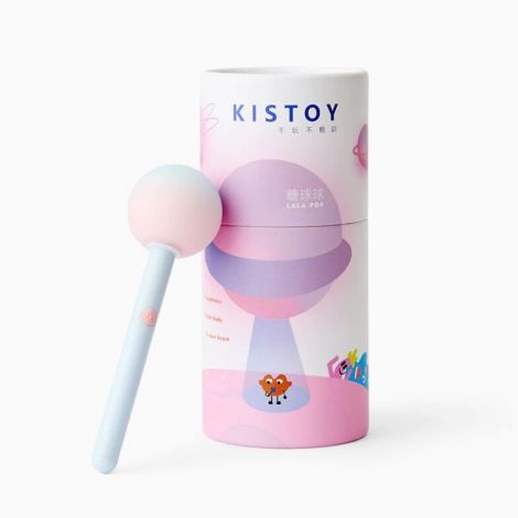 Вібратор-цукерка на паличці KISSTOY Lala Pop, 2 мотори, маска на очі в комплекті