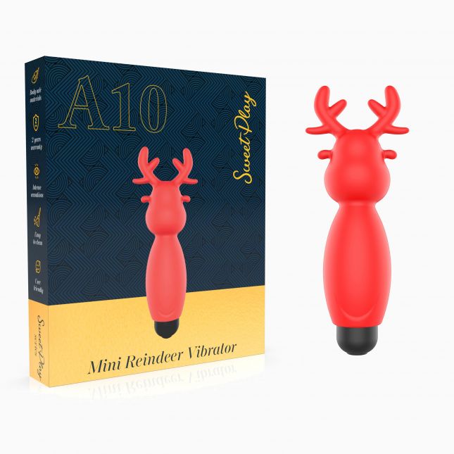 Міні-вібратор - Erospace Sweet Play Mini Reindeer Vibrator A10