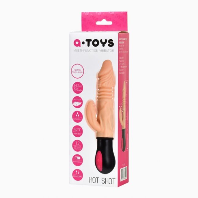 Реалістичний вібратор Toyfa A - Toys з функцією Up - Down, TPE, 12 режимів вібрації, 13,5 см