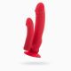 Анально-вагинальный вибратор Black & Red By Toyfa, влагостойкий, силикон, красный, 19,5 см