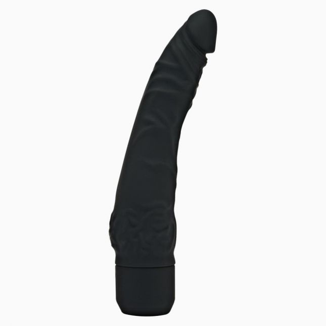 Силиконовый вибратор Classic Slim, 21x4 см (черный)