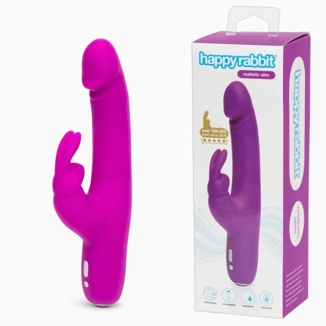 Комп'ютерний вібратор - Happy Rabbit Realistic Slim G - Punkt - Vibrator