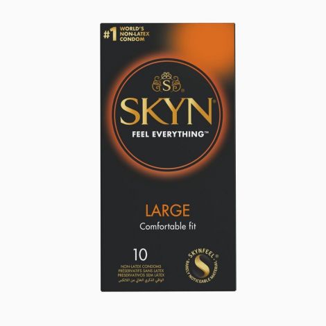 Безлатексні преміум-презервативи SKYN Large 10 шт, збільшений розмір (м'яте паковання!!!)