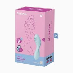 Вакуумний кліторальний вібратор - Satisfyer Curvy Trinity 5+ Blue (App)