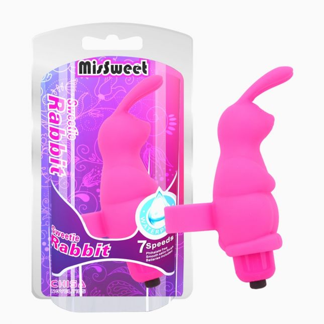 Кліторний стимулятор - Sweetie Rabbit Finger Vibrator, рожевий