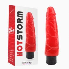 Реалистичний вібратор - Hot Strom Devilish Vibrator X2 Red Реалистичний вібратор - Hot Strom Devilish Vibrator X2 Red