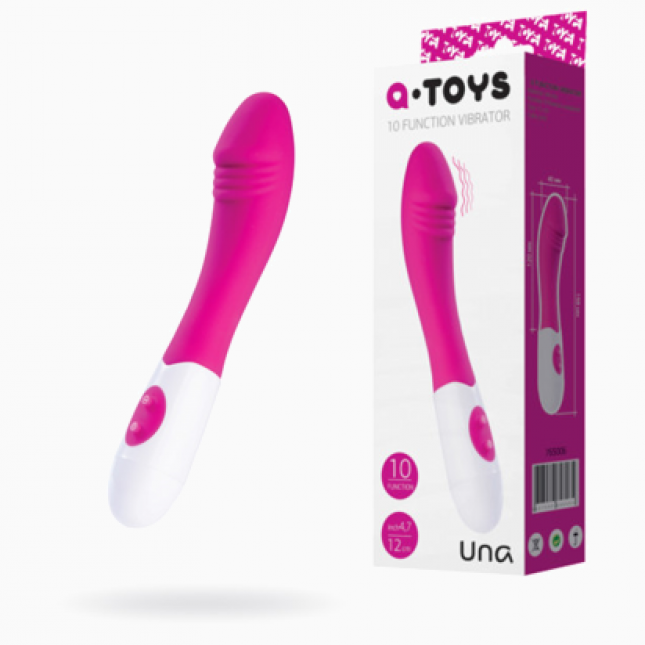 Нереалістичний вібратор Toyfa A - Toys Una, силікон, рожевий, 19,8 см