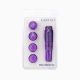 Міні вібратор Erotist Adult Toys з насадками, ABS пластик, фіолетовий, 11 см