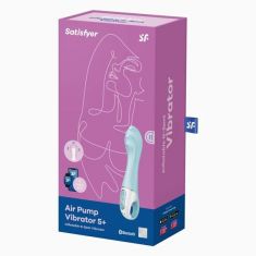 Вібратор - Satisfyer Air Pump Bunny 5+ Blue (App)