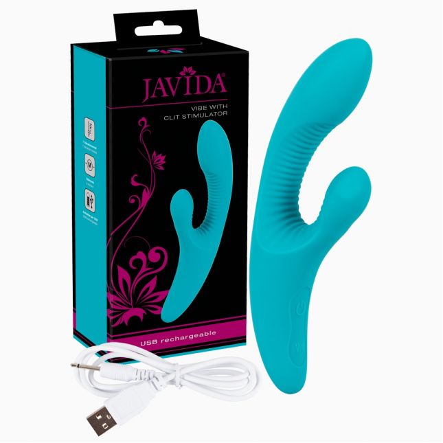 Комп'ютерний вібратор - Javida Vibe with clit stimulat