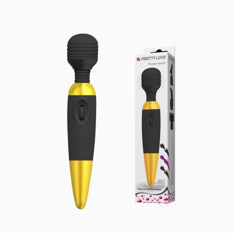Класичний вібратор - Pretty Love Power Wand Black Gold