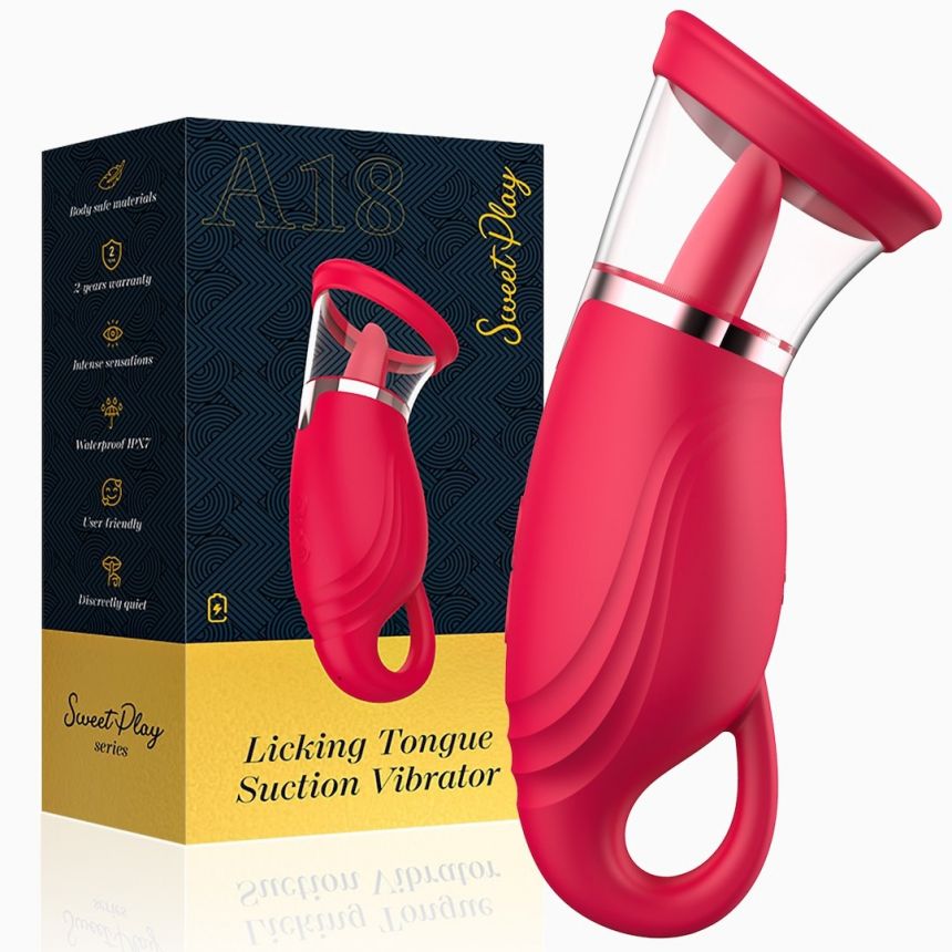 Вакуумний стимулятор з язичком - Licking Tongue Suction Vibrator Erospace Sweet Play A18 Вакуумний стимулятор з язичком - Licking Tongue Suction Vibrator Erospace Sweet Play A18