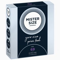 Распродажа!!! Презервативы Mister Size - pure feel - 69 (3 condoms) (срок 04.2026)
