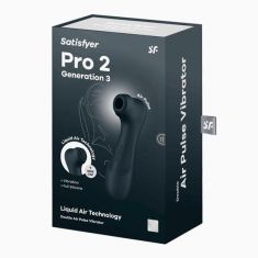 Кліторальний стимулятор - Satisfyer Pro 2 Generation 3 With Liquid Air Black