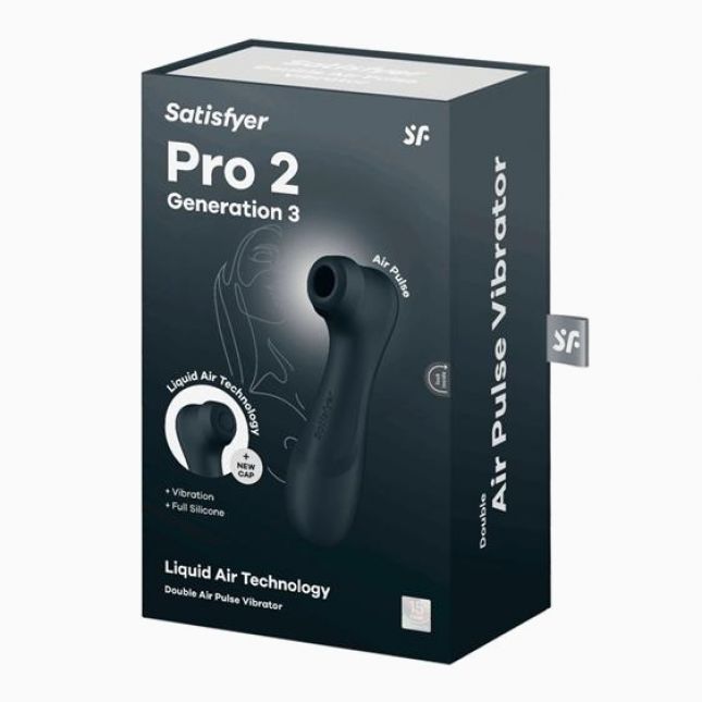 Кліторальний стимулятор - Satisfyer Pro 2 Generation 3 With Liquid Air Black