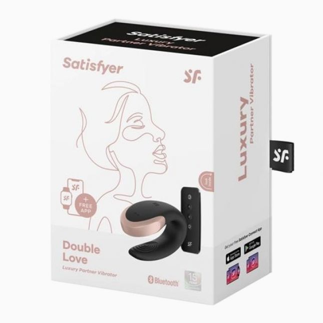 Вібратор для пар - Satisfyer Double Love Black (App)